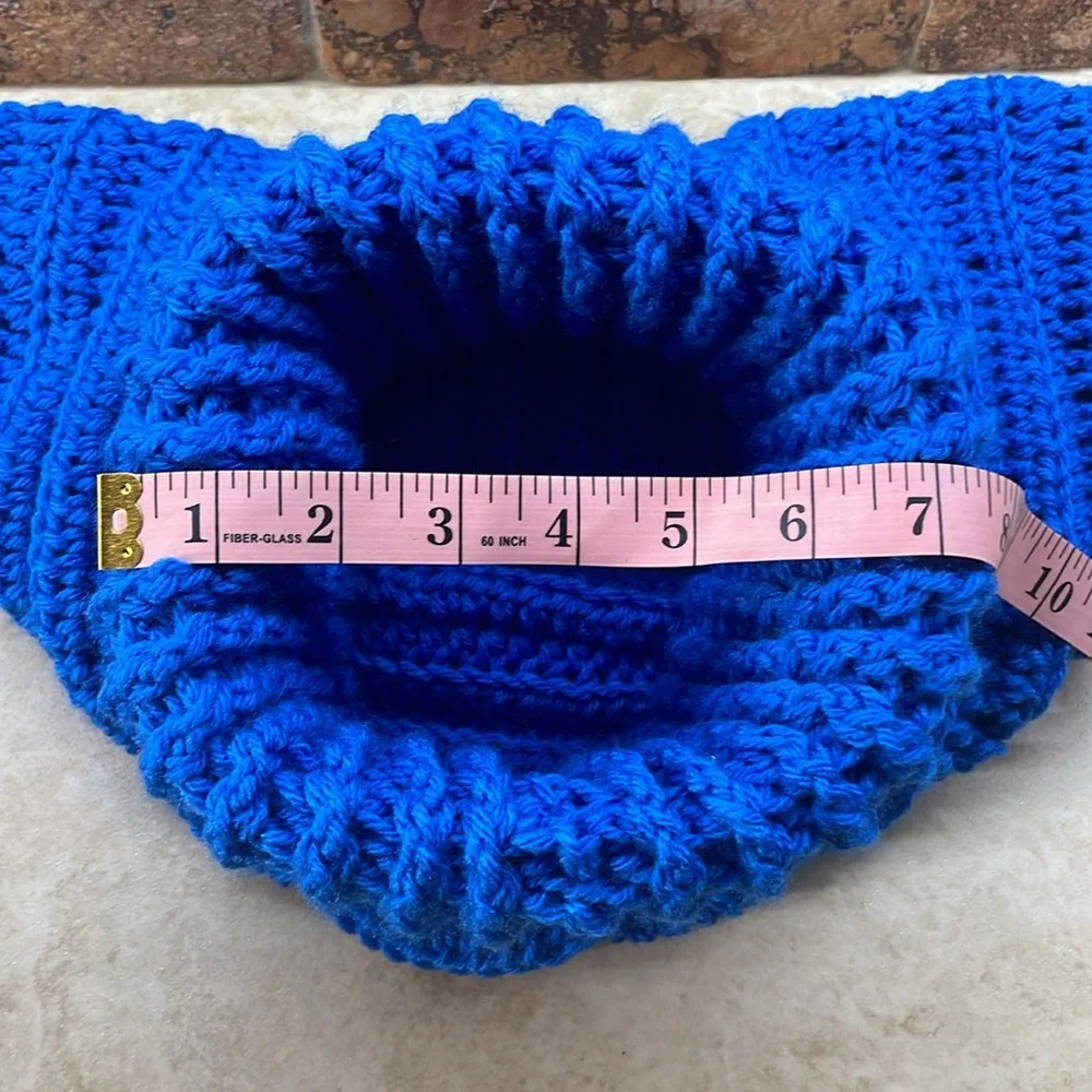 Handmade Women Hat Turtleneck Hoodie Gloves Crochet Scarf Ski Stretchy Warm NWOT - Picture 12 of 14